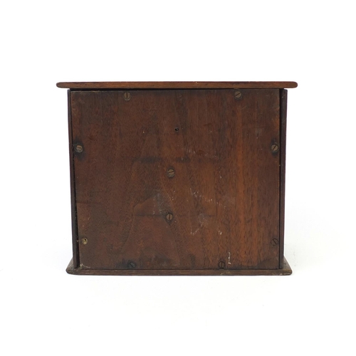 2081 - Victorian mahogany five drawer chest of small proportions, 23cm high x 27cm wide x 14cm deep