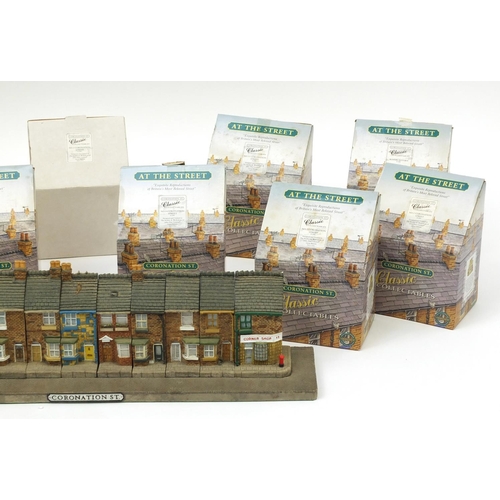 2137 - Set of Coronation Street 'At The Street' classic collectables, with boxes, including the Rovers Retu... 