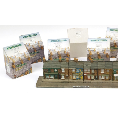 2137 - Set of Coronation Street 'At The Street' classic collectables, with boxes, including the Rovers Retu... 