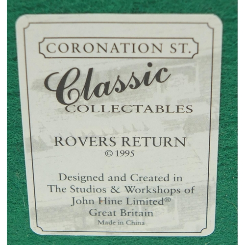 2137 - Set of Coronation Street 'At The Street' classic collectables, with boxes, including the Rovers Retu... 