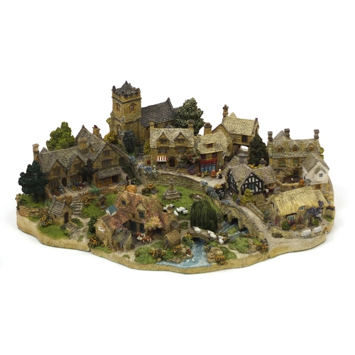 2107 - Two sets by The Danbury Mint comprising a Cotswold village and seagull cove, each comprising four pi... 