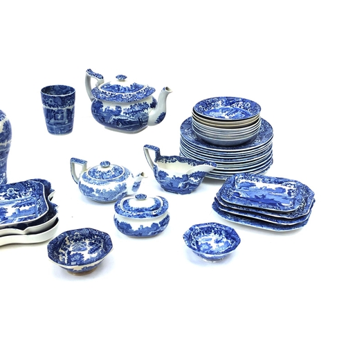 2106 - Copeland Spode Italian pattern tea/dinner ware including teapots, bowls, gravy boats, dishes, plates... 