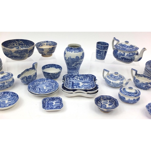 2106 - Copeland Spode Italian pattern tea/dinner ware including teapots, bowls, gravy boats, dishes, plates... 