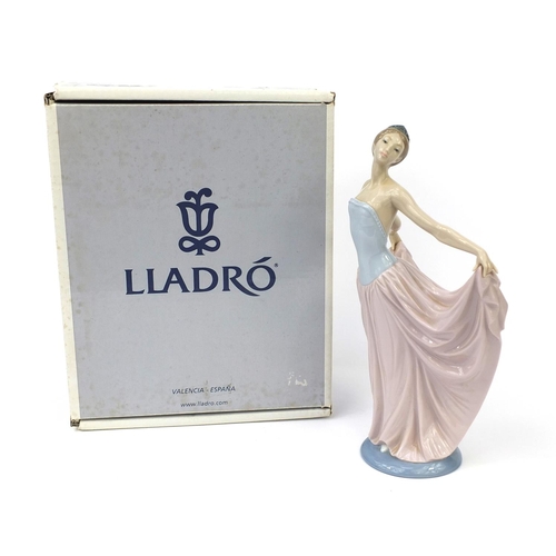 2067 - Lladro figurine of a ballerina with box, factory marks to the base, numbered 5050, 31cm high