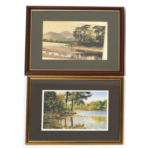 507 - Four Michael Revers pencil signed limited edition prints, landscape views, three with certificates o... 