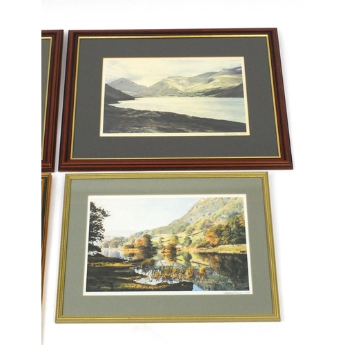 507 - Four Michael Revers pencil signed limited edition prints, landscape views, three with certificates o... 