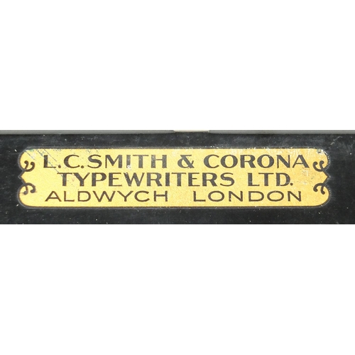 249 - Vintage L.C. Smith & Corona typewriter with carry case and instructions, the case 31cm wide