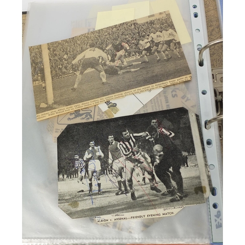 148 - Extensive collection of football autographs, housed in three albums all signed on newspaper clipping... 