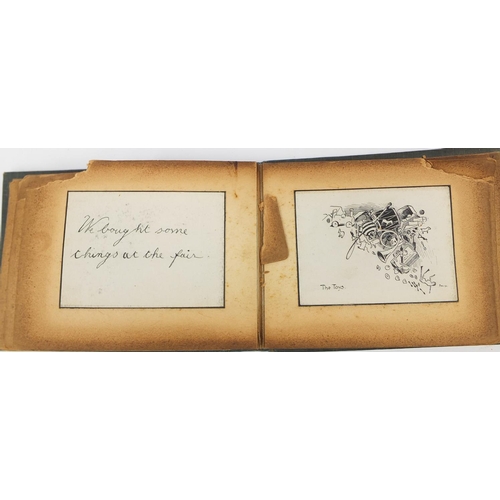 164 - 19th century hand drawn snap shot book by Tweeter, inscribed snap-shots or notes about my journey to... 