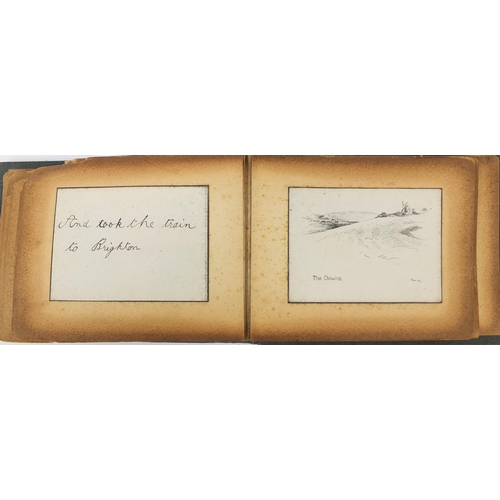 164 - 19th century hand drawn snap shot book by Tweeter, inscribed snap-shots or notes about my journey to... 