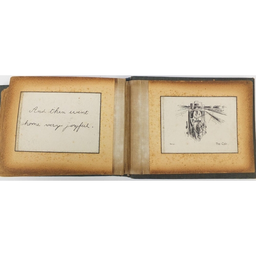 164 - 19th century hand drawn snap shot book by Tweeter, inscribed snap-shots or notes about my journey to... 