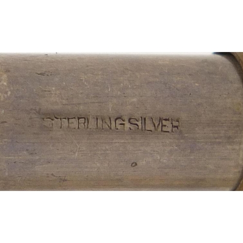 274 - British Military World War I brass Mary tin, together with trench art silver topped pencil, the penc... 