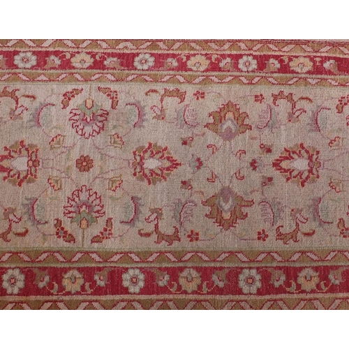 2018 - Rectangular Afghan Ziegler carpet runner, the central field having all over stylised floral motifs, ... 