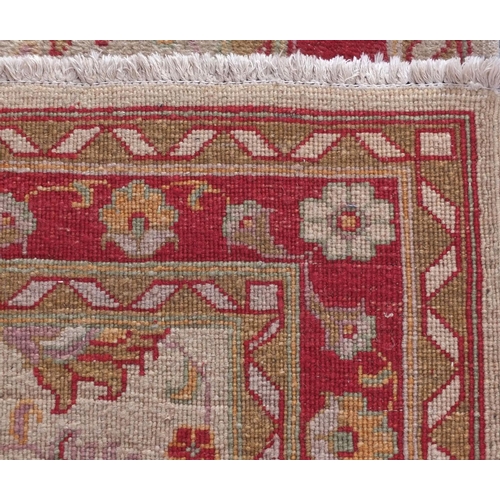 2018 - Rectangular Afghan Ziegler carpet runner, the central field having all over stylised floral motifs, ... 