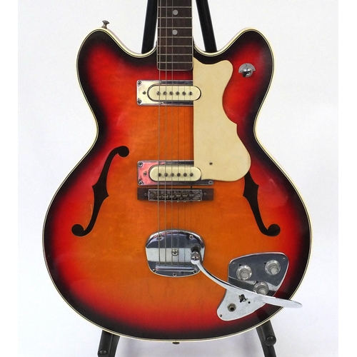 2168 - 1960s Japanese six string electric guitar, 108cm in length