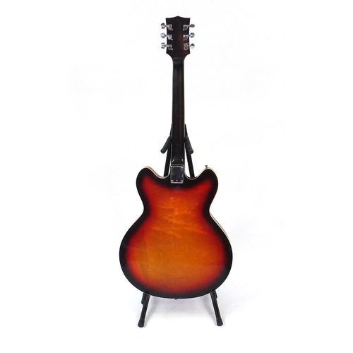 2168 - 1960s Japanese six string electric guitar, 108cm in length