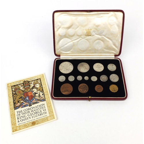 207 - George VI 1937 specimen coin set by the Royal Mint, comprising fifteen coins housed in a fitted tool... 