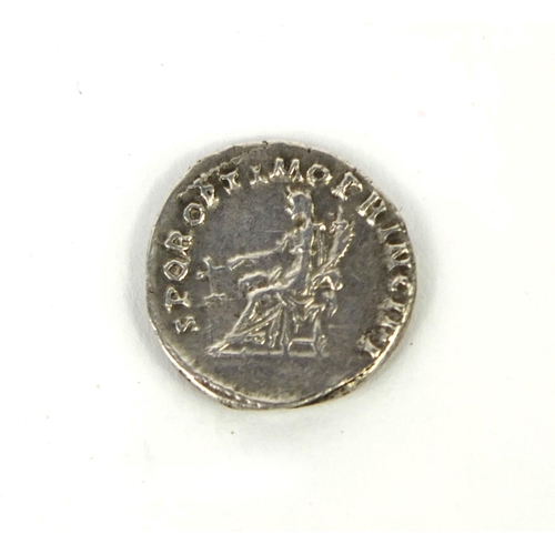 183 - Roman Trajan silver Denarius, 1.9cm in diameter, approximate weight 3.0g