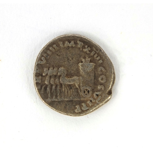 188 - Roman Titus silver Denarius, 1.8cm in diameter, approximate weight 3.9g