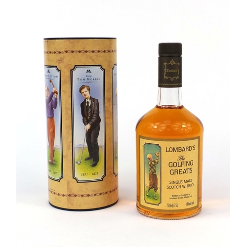 2176 - 75cl bottle of Lombard's golfing greats single malt Scotch Whisky with box