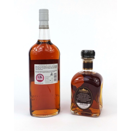 2178 - Two bottles of Whisky comprising a 70cl bottle of Brigantia single malt No.1440 and a 1lt bottle of ... 