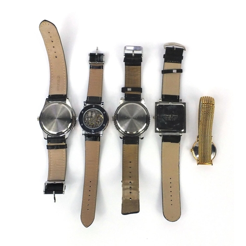 2545 - Five assorted gentleman's wristwatches including two Regal Chronometer examples and a vintage Enicar