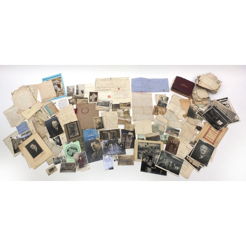 326 - Large collection of ephemera relating to W H Myddletom, including letters and black and white photog... 