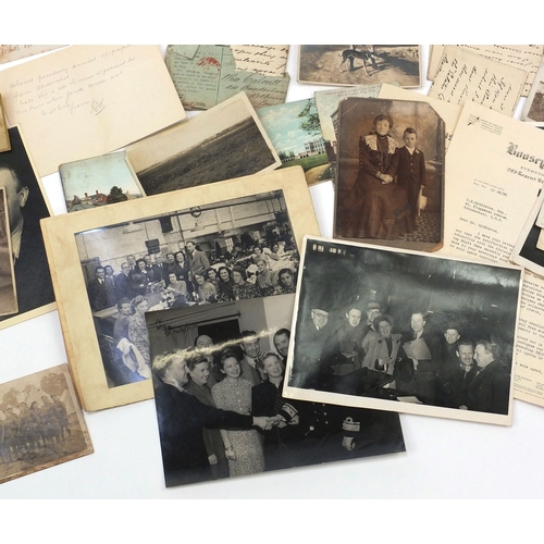 326 - Large collection of ephemera relating to W H Myddletom, including letters and black and white photog... 