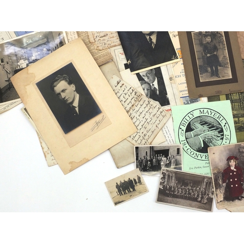 326 - Large collection of ephemera relating to W H Myddletom, including letters and black and white photog... 