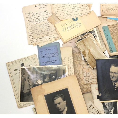 326 - Large collection of ephemera relating to W H Myddletom, including letters and black and white photog... 