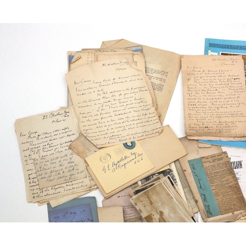 326 - Large collection of ephemera relating to W H Myddletom, including letters and black and white photog... 