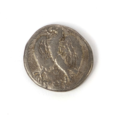 194 - Roman silver coin, 2.5cm in diameter, approximate weight 14.2g