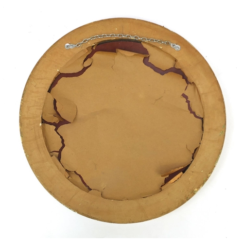 55 - Circular gilt framed convex mirror, 46cm in diameter