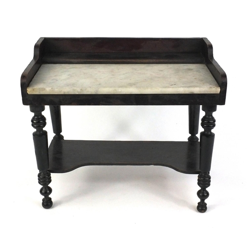 546 - Miniature Victorian marble wash stand, 24cm high