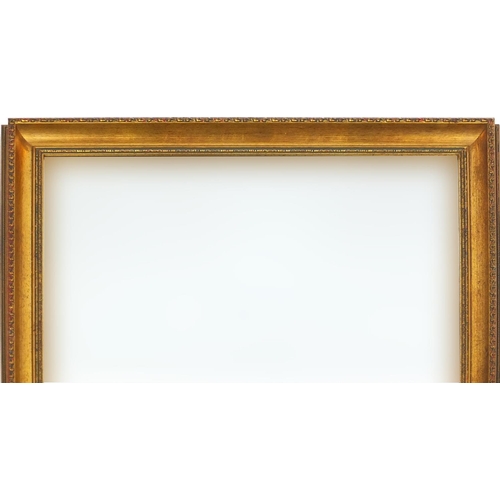 189 - Rectangular gilt framed bevelled edge mirror, 103cm x 71cm