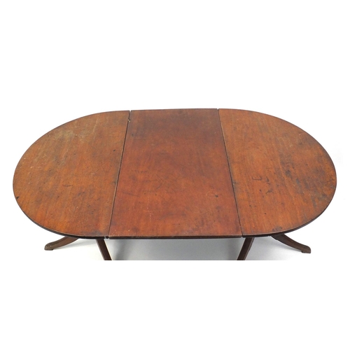 137 - Victorian walnut D end dining table with extra leaf, 72cm high x 168cm wide (extended) x 108cm deep