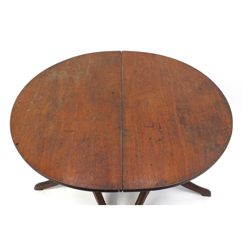 137 - Victorian walnut D end dining table with extra leaf, 72cm high x 168cm wide (extended) x 108cm deep