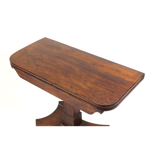 1 - Victorian rosewood folding card table, 70cm high x 92cm wide x 45cm deep (folded)