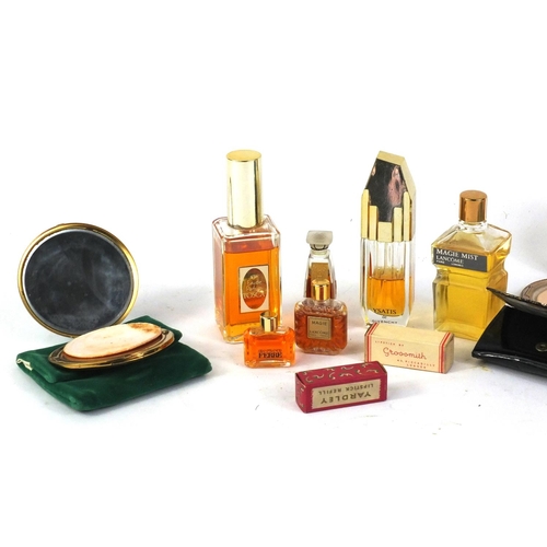 449 - Collection of vintage ladies perfumes including Magie Lancôme, Tosca and ladies compacts