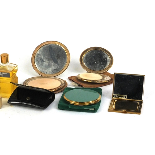 449 - Collection of vintage ladies perfumes including Magie Lancôme, Tosca and ladies compacts