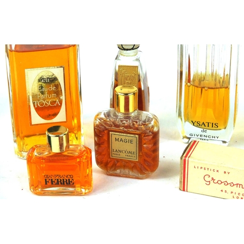 449 - Collection of vintage ladies perfumes including Magie Lancôme, Tosca and ladies compacts