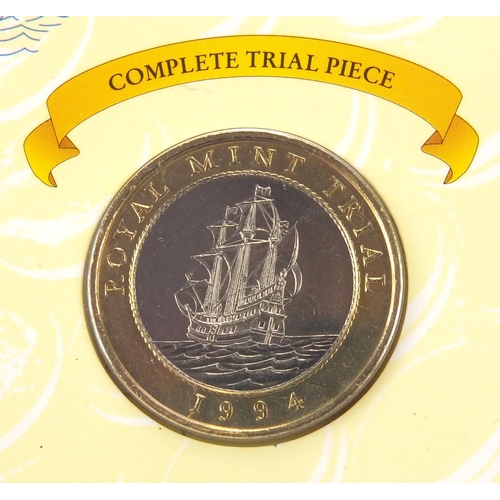 2302 - 1994 Royal Mint trial two pound coin set