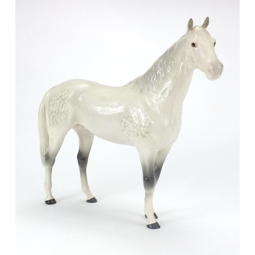 2064 - Large Beswick dappled grey horse, factory marks to the base, 30cm high