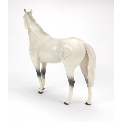 2064 - Large Beswick dappled grey horse, factory marks to the base, 30cm high