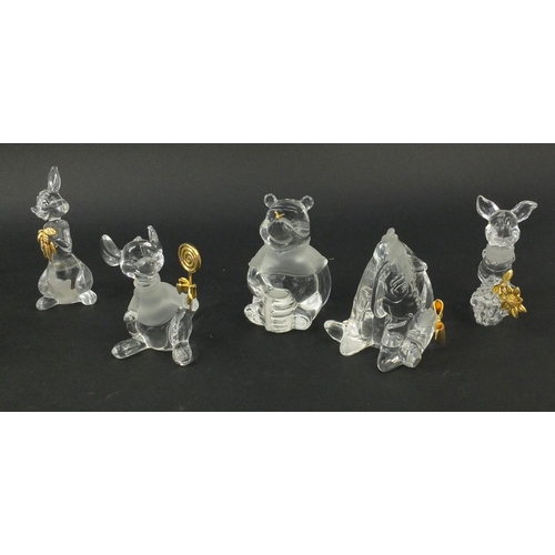 2188 - Seven Lenox lead crystal figures from the Winnie The Pooh series by Disney, including Owl and Rabbit... 