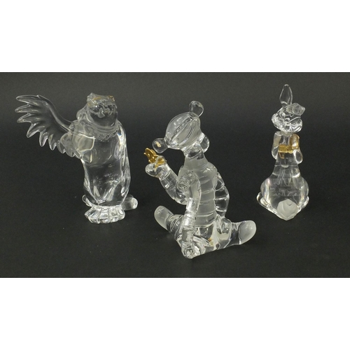 2188 - Seven Lenox lead crystal figures from the Winnie The Pooh series by Disney, including Owl and Rabbit... 