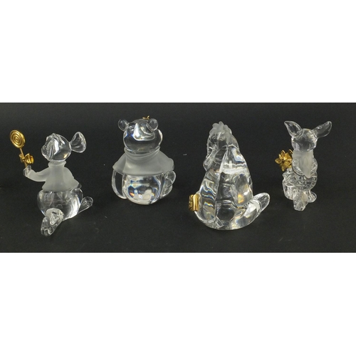 2188 - Seven Lenox lead crystal figures from the Winnie The Pooh series by Disney, including Owl and Rabbit... 