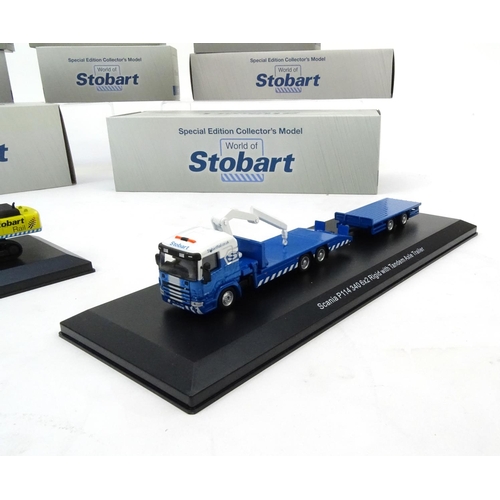 2189 - Eight Atlas edition Eddie Stobart haulage lorries with boxes