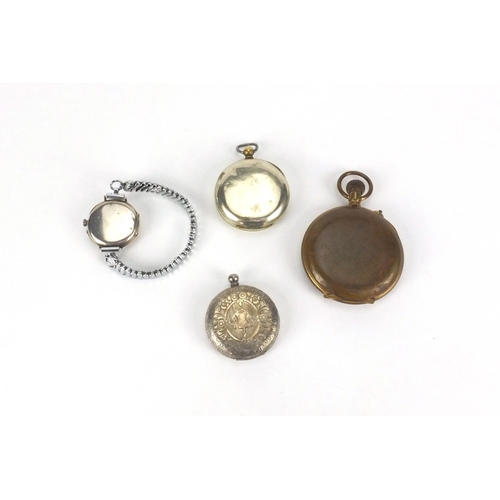 2536 - Assorted watches comprising a gentleman's John Forest full hunter, two ladies pocket watches and a l... 