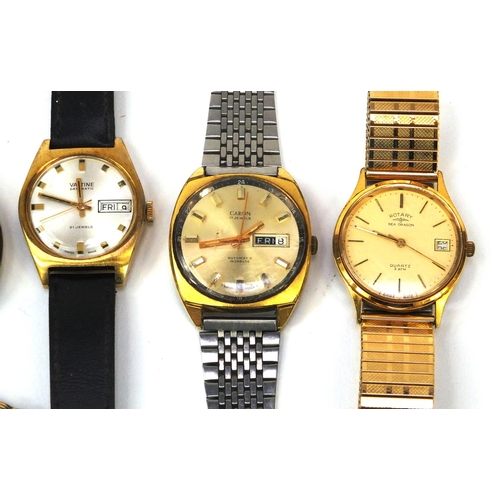 349 - Small selection of ladies and gentleman's wristwatches including an oversized pocket watch